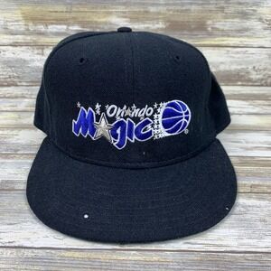 Orlando Magic Fitted Hat Mens 7 1/4 Black 100% Wool VTG 90's New Era Made In USA